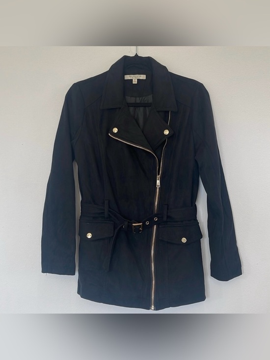 Free People Jackets & Blazers - Free Generation Los Angeles Black Suede Jacket - Size M - Zipper & Gold Buttons